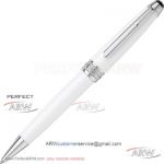 ARW Copy Montblanc Meisterstück White And Silver Cilp Classique Ballpoint Pen